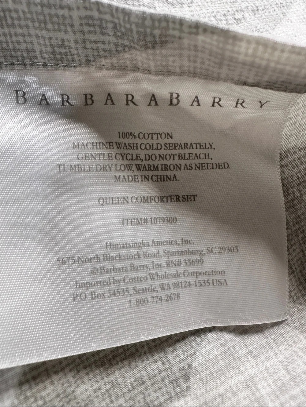 Barbara Barry shams Poetical Scroll light grey and white floral 20x28